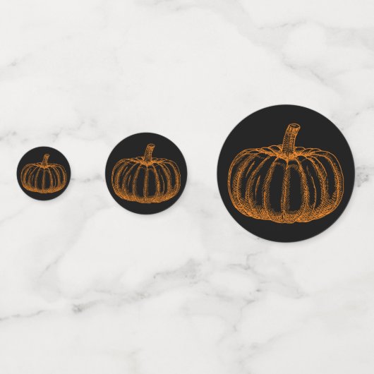 Sketched Halloween Pumpkin Confetti (Achterkanten)