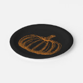 Sketched Halloween Pumpkin Papieren Bordje (Gekanteld)