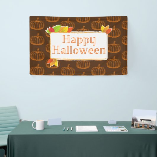 Sketched Halloween Pumpkin Spandoek (Beurs)