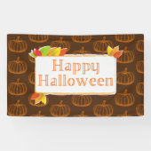 Sketched Halloween Pumpkin Spandoek (Horizontaal)