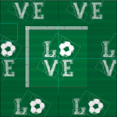 Sketched Love Soccer Stof (Delen)