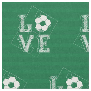 Sketched Love Soccer Stof