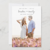 Sketched Names | Verticale foto Save The Date (Voorkant)