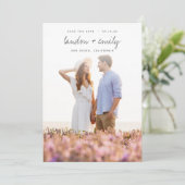 Sketched Names | Verticale foto Save The Date (Staand voorkant)