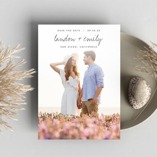 Sketched Names | Verticale foto Save The Date