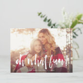 Sketched Overlay | Oh wat leuk Foto Feestdagenkaart (Staand voorkant)