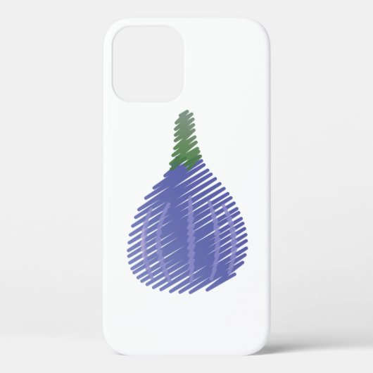 Sketched Paars Fig Case-Mate iPhone Case (Achterkant)