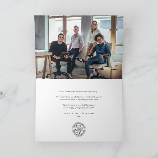 Sketched Pine | Logo- en fotobedrijf Feestdagen Kaart (Binnen)