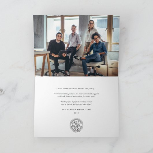 Sketched Pine | Logo- en fotobedrijf Feestdagen Kaart (Binnen)