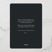 Sketched Pine | Moderne onderneming Folie Feestdagenkaart (Achterkant)