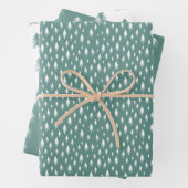 Sketched Pine Trees Coordinating Holiday Inpakpapier Vel (In situ)