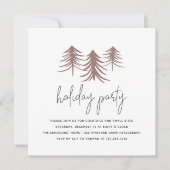 Sketched Pines | Moderne feestdag Kaart (Voorkant)