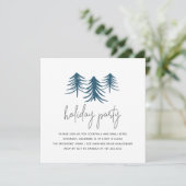 Sketched Pines | Moderne feestdag Kaart (Staand voorkant)