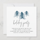 Sketched Pines | Moderne feestdag Kaart (Voorkant)