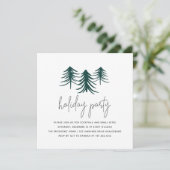 Sketched Pines | Moderne feestdag Kaart (Staand voorkant)