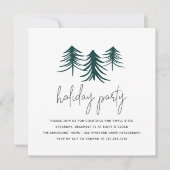 Sketched Pines | Moderne feestdag Kaart (Voorkant)