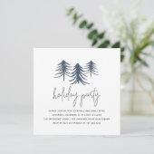 Sketched Pines | Moderne feestdag Kaart (Staand voorkant)