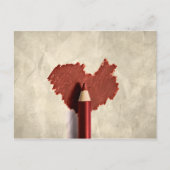 Sketched Scribble Heart Briefkaart (Voorkant)