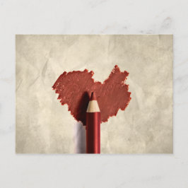 Sketched Scribble Heart Briefkaart