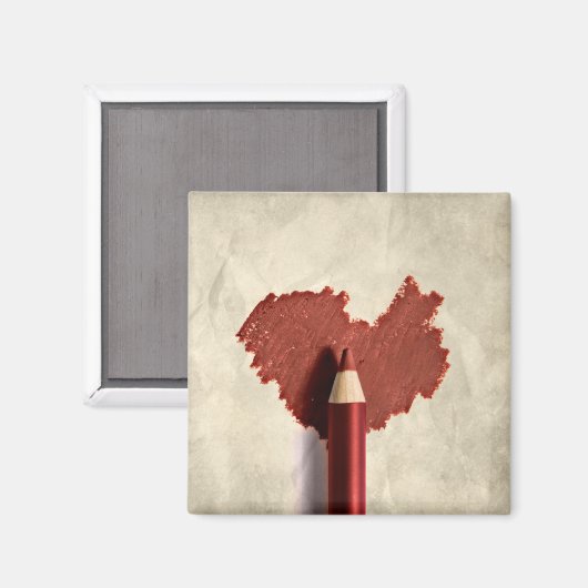 Sketched Scribble Heart Magneet (Voorkant / Achterkant)