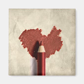 Sketched Scribble Heart Magneet (Voorkant)