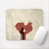 Sketched Scribble Heart Muismat (Met muis)