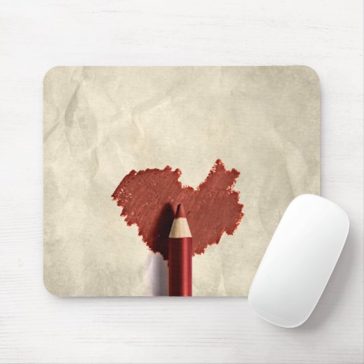 Sketched Scribble Heart Muismat (Met muis)