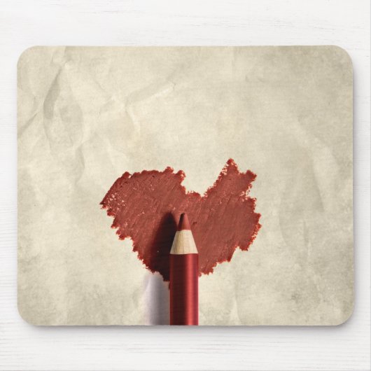Sketched Scribble Heart Muismat (Voorkant)