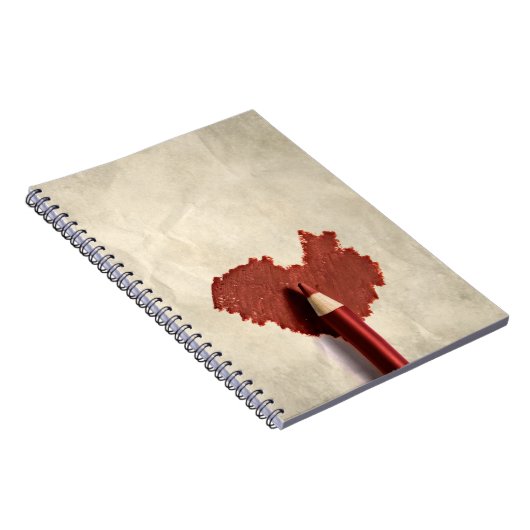 Sketched Scribble Heart Notitieboek (Rechterzijde)