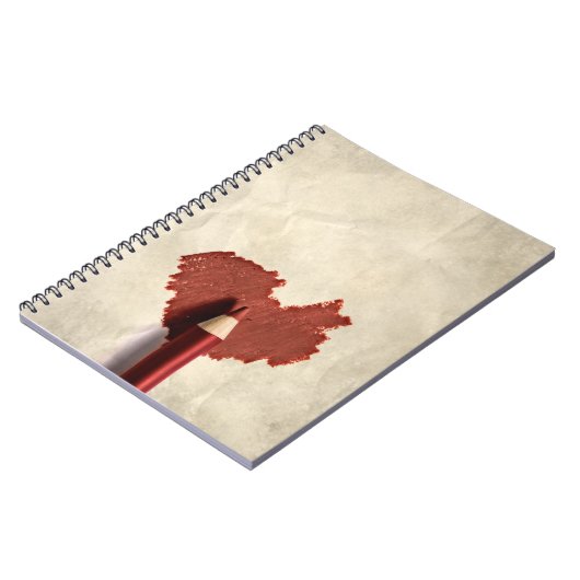 Sketched Scribble Heart Notitieboek (Linkerzijde)