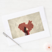 Sketched Scribble Heart Rechthoekige Sticker (Envelop)