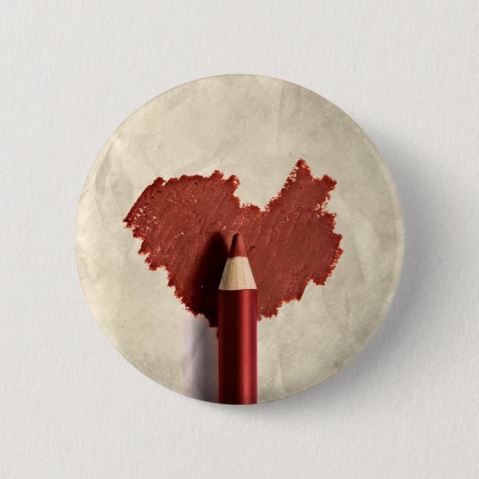 Sketched Scribble Heart Ronde Button 5,7 Cm (Voorkant)