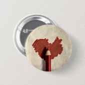 Sketched Scribble Heart Ronde Button 5,7 Cm (Voorkant /achterkant)