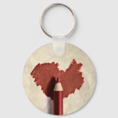 Sketched Scribble Heart Sleutelhanger (Voorkant)