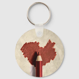 Sketched Scribble Heart Sleutelhanger
