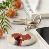 Sketched Scribble Heart Sleutelhanger (Zijkant)