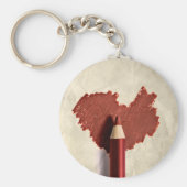 Sketched Scribble Heart Sleutelhanger (Voorkant)