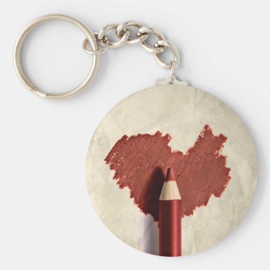 Sketched Scribble Heart Sleutelhanger (Voorkant)