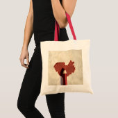 Sketched Scribble Heart Tote Bag (Voorkant (product))