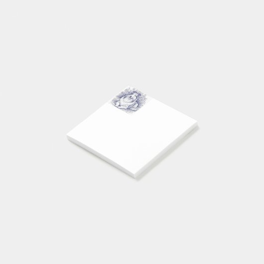 Sketched style Sheltie Post-it® Notes (Schuin)