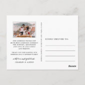 Sketched Thanks | Wedding Photo Thank You Briefkaart (Achterkant)