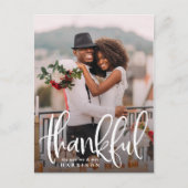 Sketched Thanks | Wedding Photo Thank You Briefkaart (Voorkant)