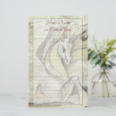 Sketched Unicorn Briefpapier (Staand voorkant)