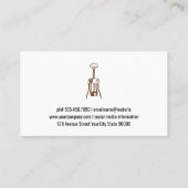 Sketched Wine Open Visitekaartje (Achterkant)