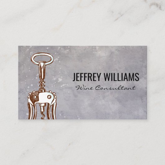 Sketched Wine Open Visitekaartje (Voorkant)