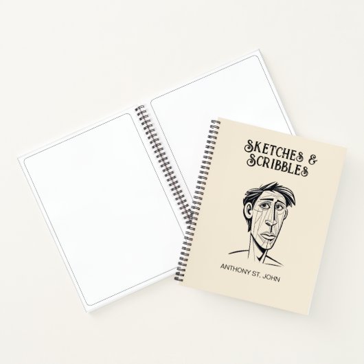 Sketches and Scribbles Notebook Notitieboek (Binnen)
