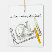 Sketching is Mijn Hobby Keramisch Ornament (Links)