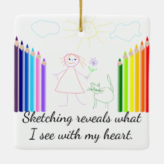 Sketching is Mijn Hobby Keramisch Ornament