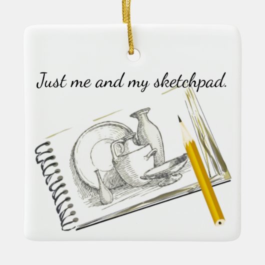 Sketching is Mijn Hobby Keramisch Ornament (Voorkant)