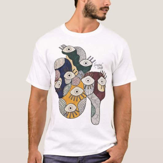 SketchSpill esthetisch T-shirt (Voorkant)